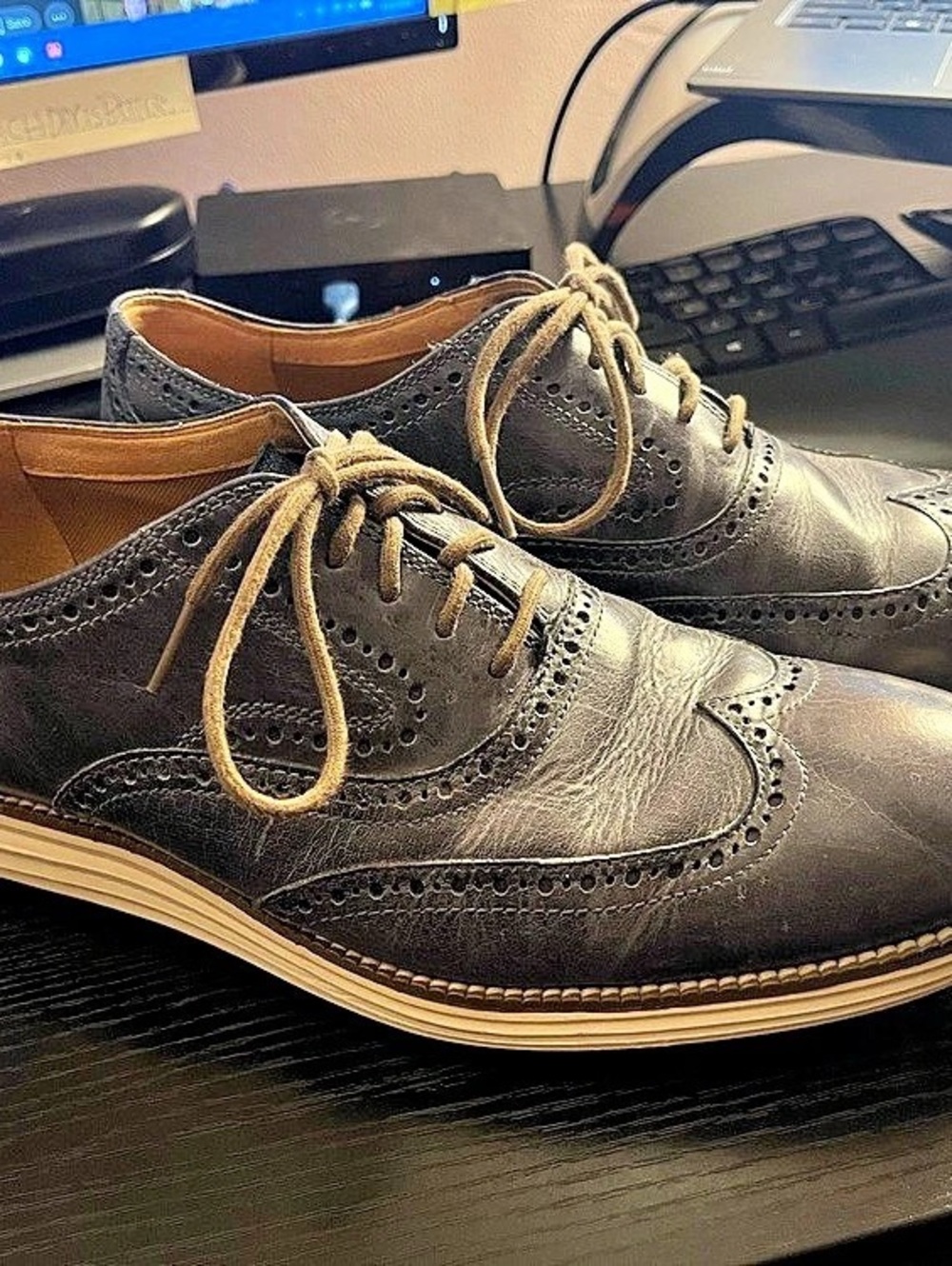 Cole Haan Original Grand Wingtip Men's Blue-Grey Wingtip Oxford US 10.5 M